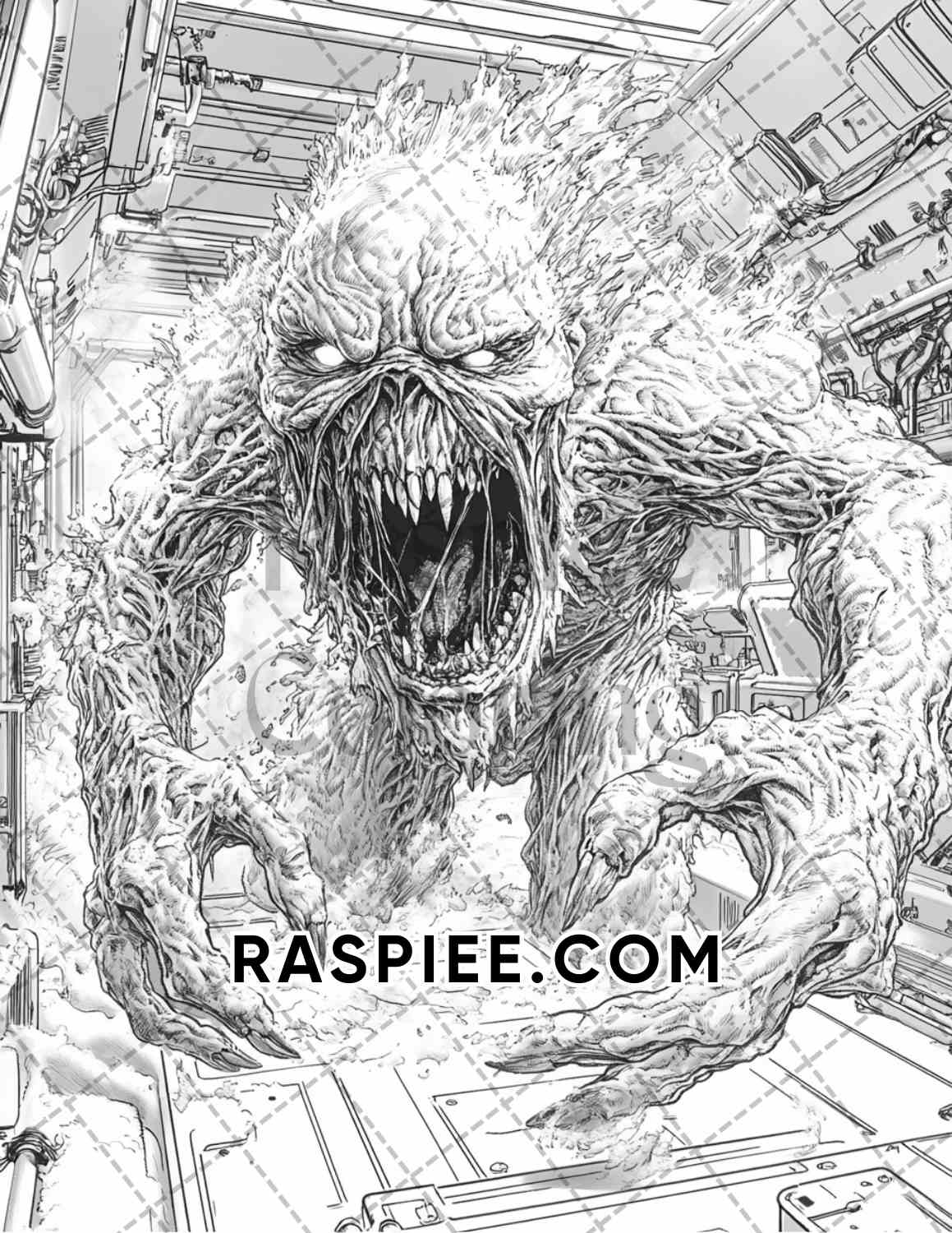 Legends of Horror Halloween Adult Coloring Pages Printable PDF Instant Download