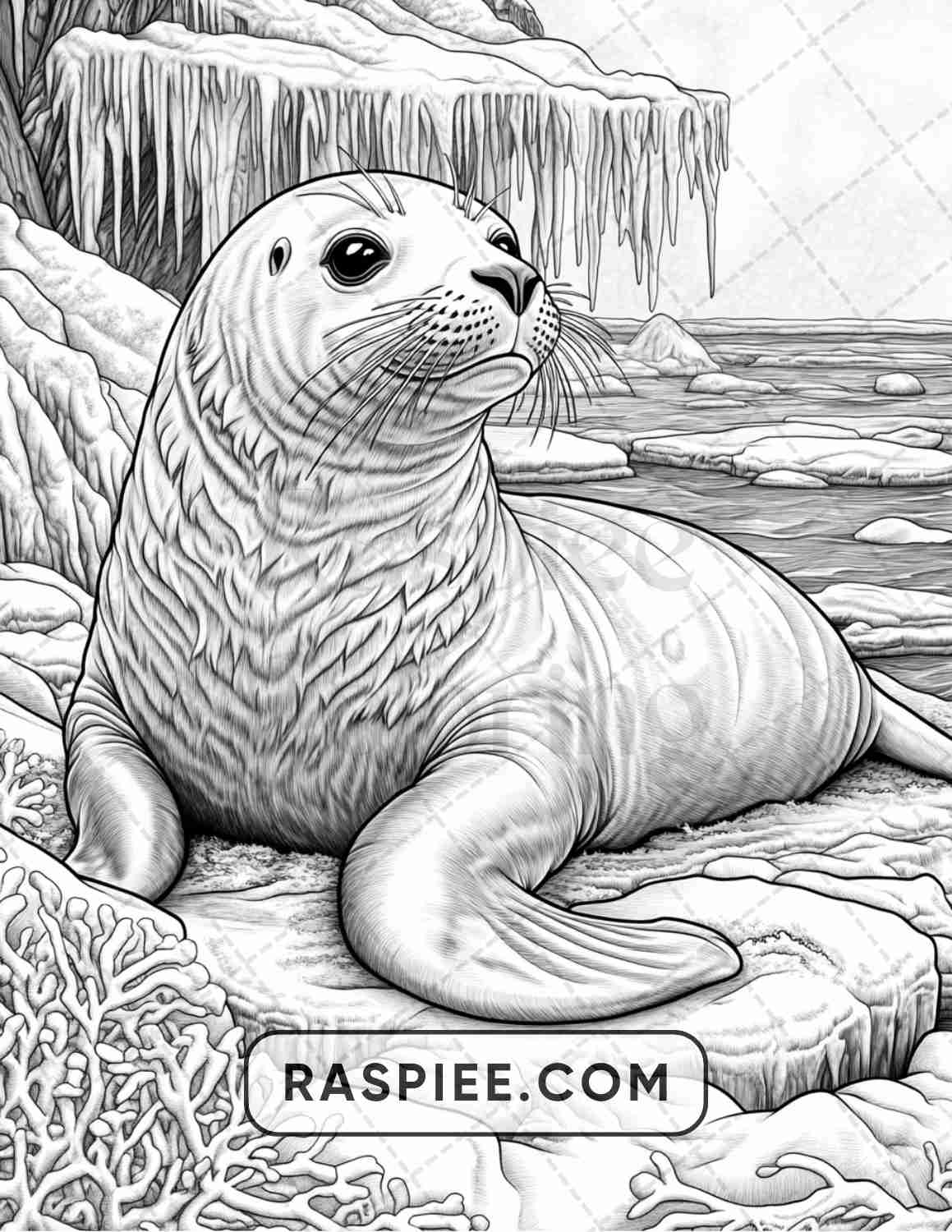 86 Winter Animals Adult Coloring Pages