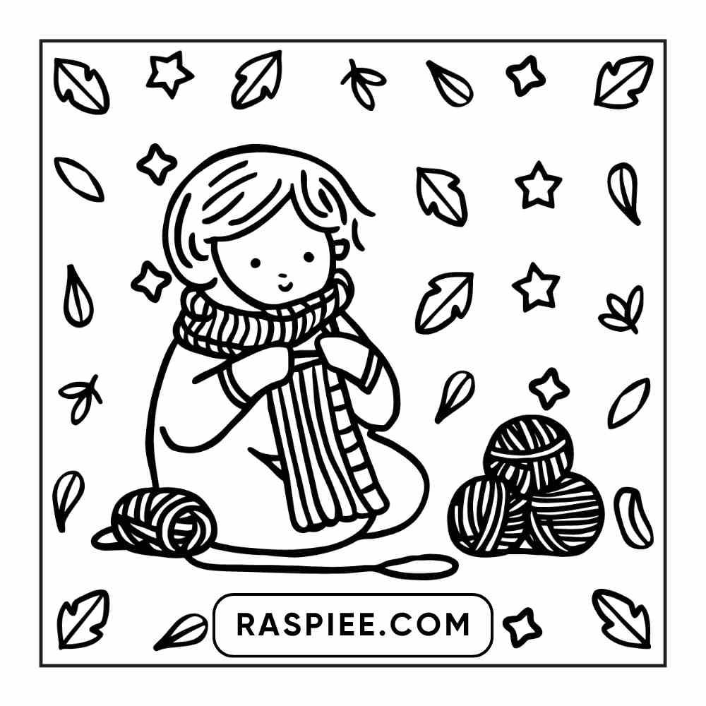 114 Cozy Autumn Bold & Easy Coloring Pages PDF Printable Instant Download - RASPIEE