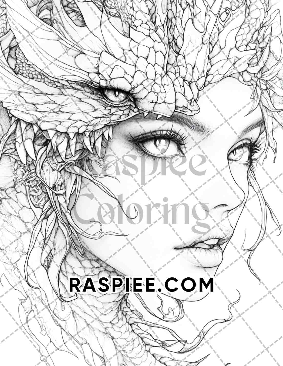 Nightmarish Creatures Halloween Adult Coloring Pages Printable PDF Instant Download