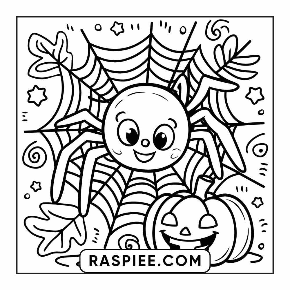 84 Cozy Halloween Bold & Easy Coloring Pages Printable PDF Instant Download - RASPIEE