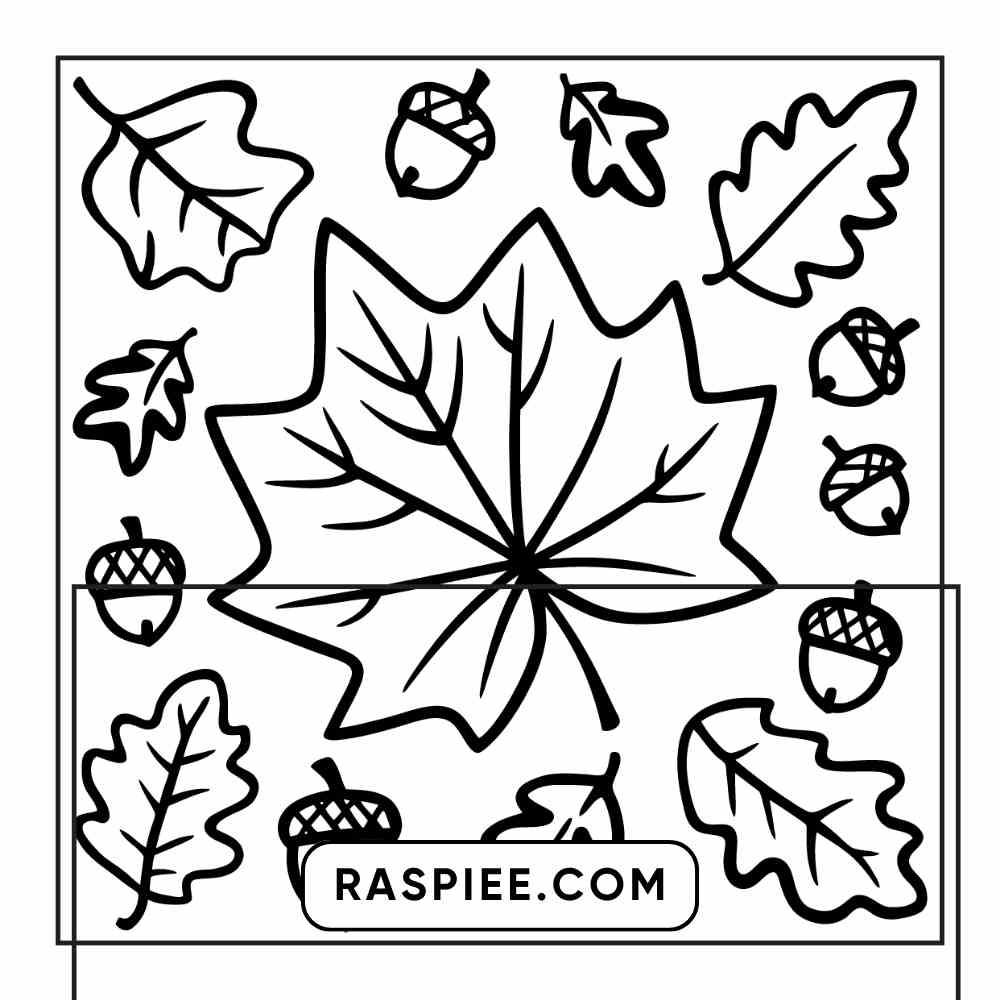 114 Cozy Autumn Bold & Easy Coloring Pages PDF Printable Instant Download - RASPIEE