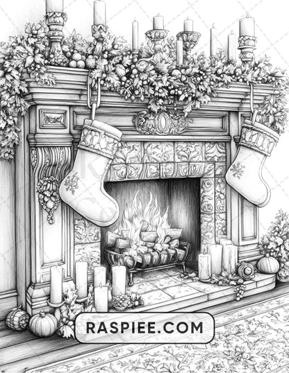 68 Christmas Fantasy Adult Coloring Pages