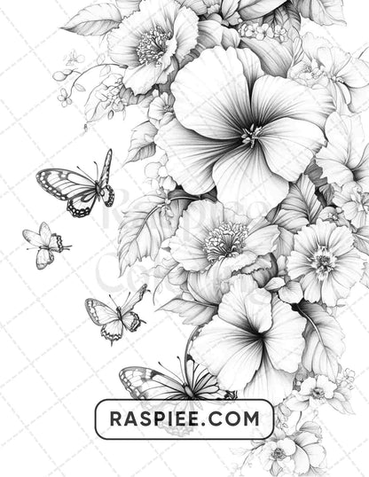 77 Flower Tattoos Adult Coloring Pages - RASPIEE