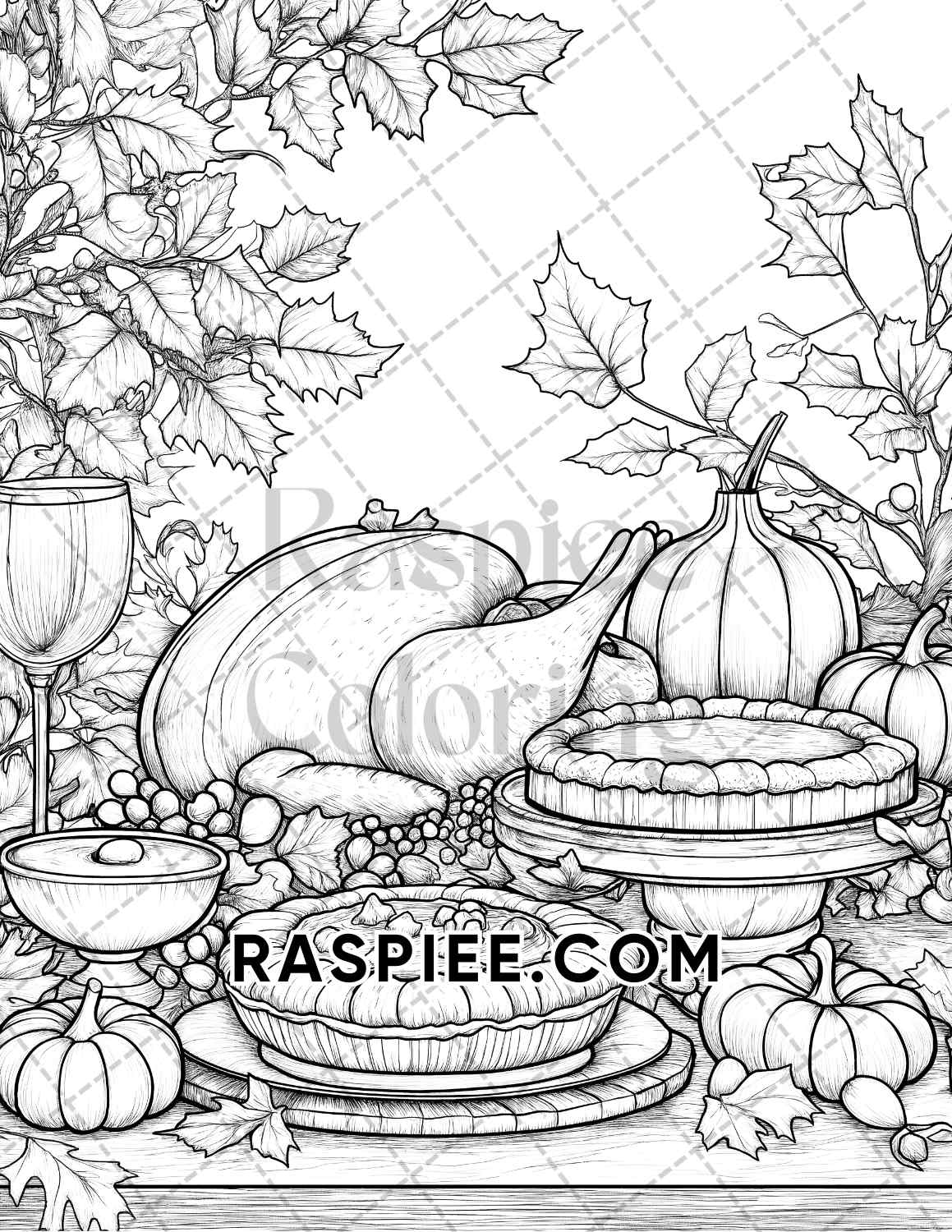 Hello Autumn Adult Coloring Pages Printable PDF Instant Download