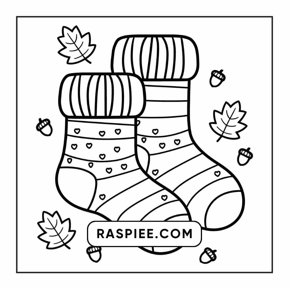 76 Bold and Easy Fall Vibes Coloring Pages Printable PDF Instant Download - RASPIEE