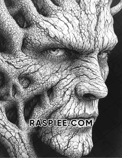 Horror Demons Halloween Adult Coloring Pages Printable PDF Instant Download