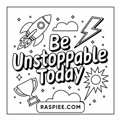 78 Bold and Easy Inspirational Words Coloring Pages Printable PDF Instant Download - RASPIEE