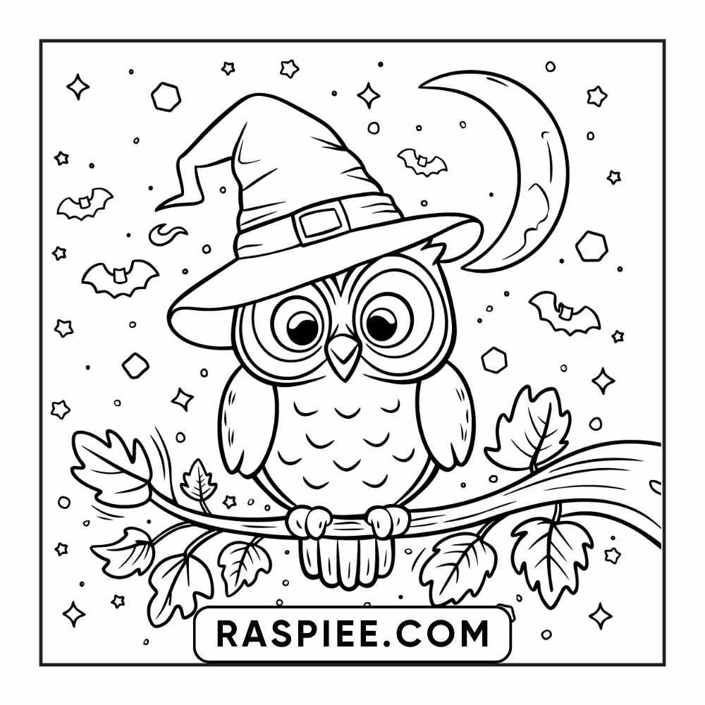 84 Cozy Halloween Bold & Easy Coloring Pages Printable PDF Instant Download - RASPIEE