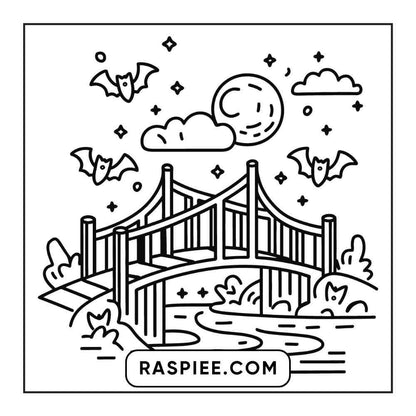 100 Bold and Easy Cute Halloween Coloring Pages Printable PDF Instant Download - RASPIEE