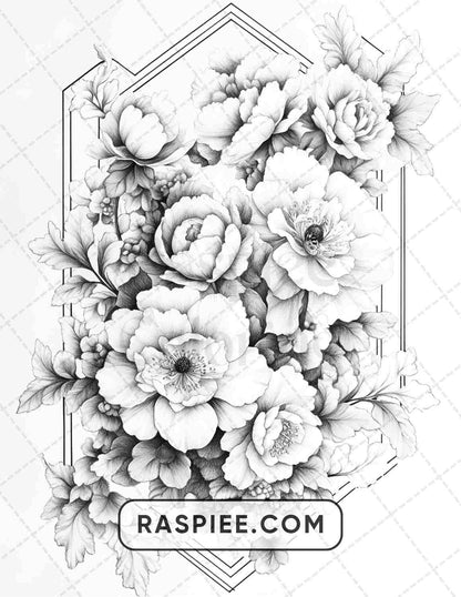 77 Flower Tattoos Adult Coloring Pages - RASPIEE