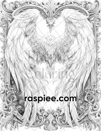 66 Intricate Gothic Tattoos Grayscale Adult Coloring Pages, Printable ...