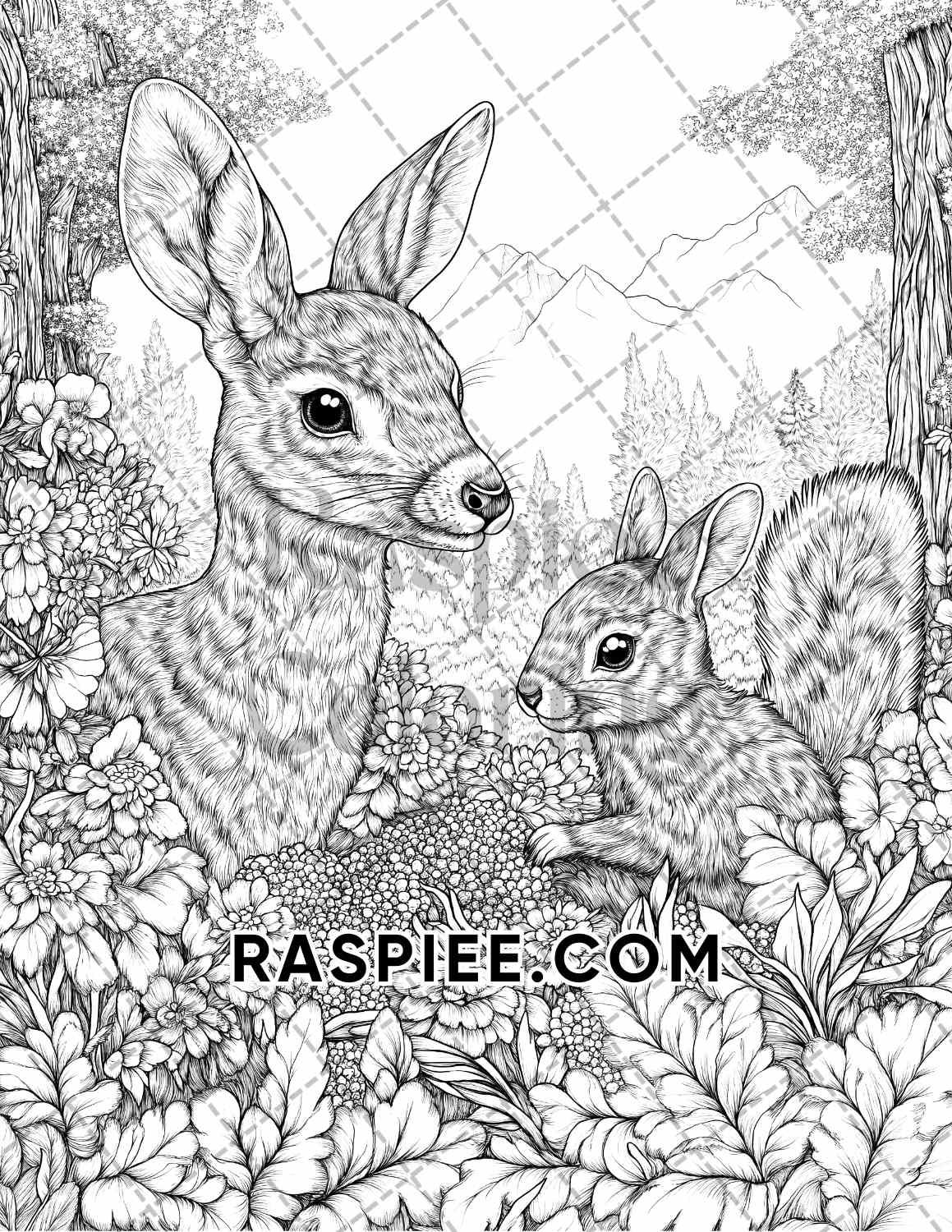 Autumn Charm Adult Coloring Pages Printable PDF Instant Download - RASPIEE