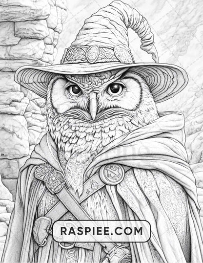 96 Animals Dressed Up Adult Coloring Pages