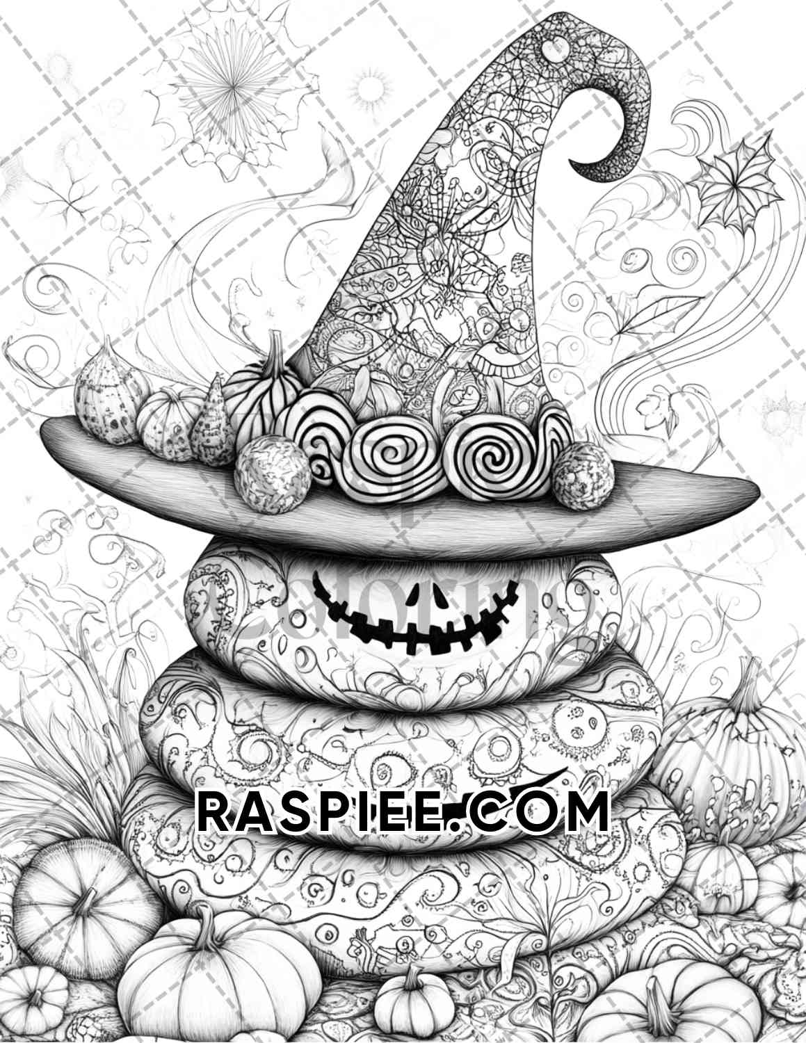 Spooky Desserts Halloween Adult Coloring Pages Printable PDF