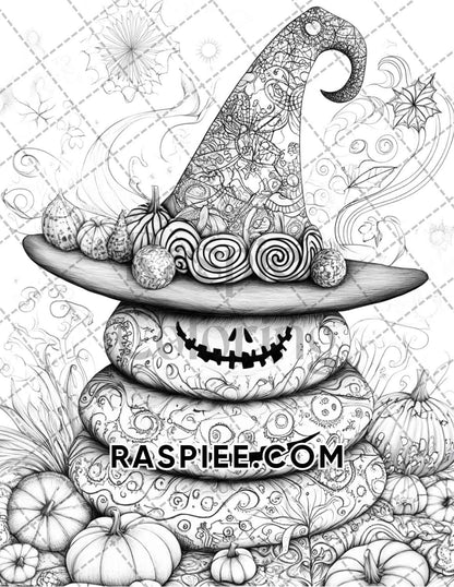 Spooky Desserts Halloween Adult Coloring Pages Printable PDF