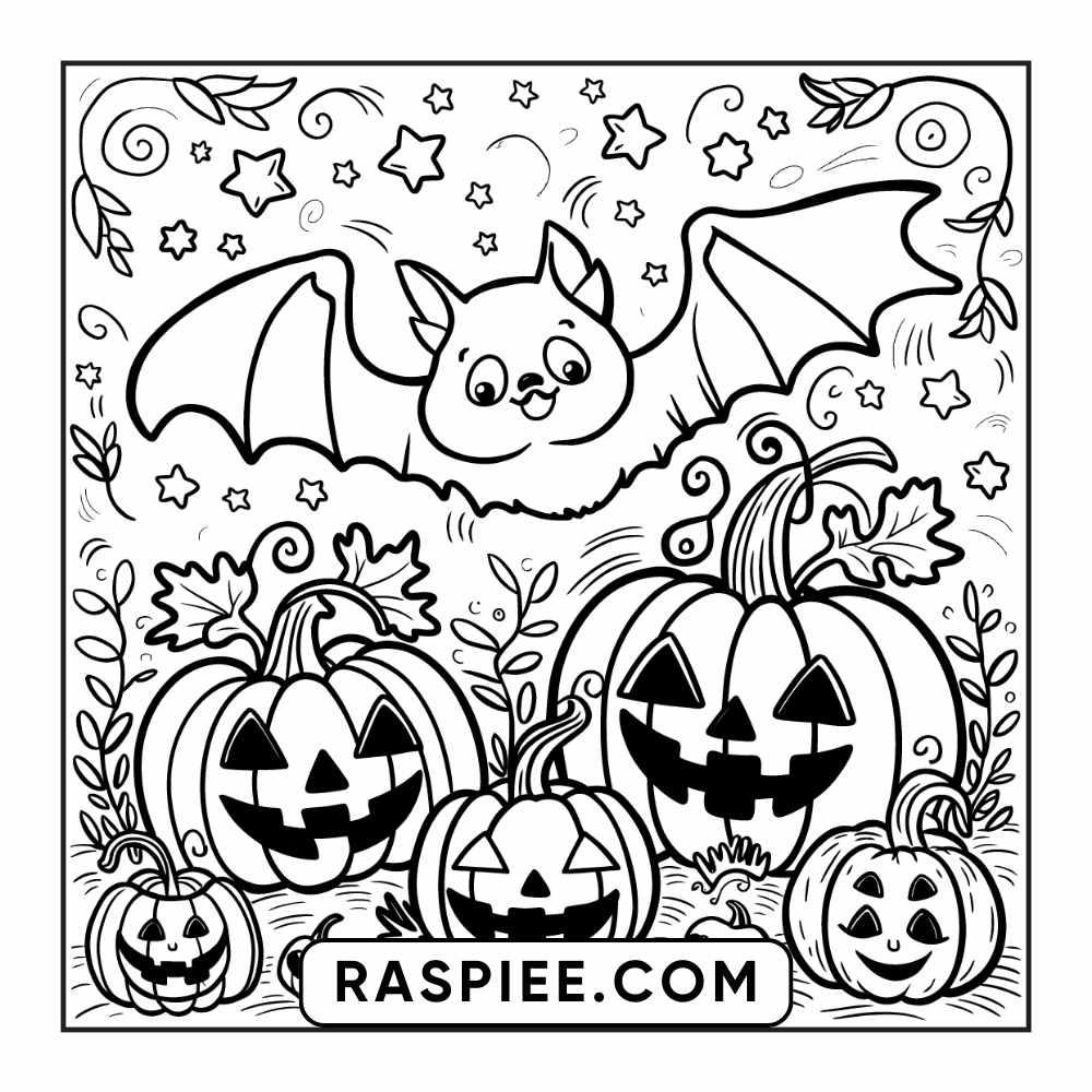 84 Cozy Halloween Bold & Easy Coloring Pages Printable PDF Instant Download - RASPIEE