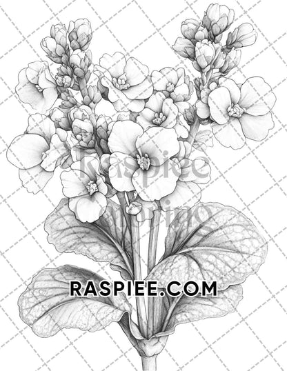 Succulent Blossoms Adult Coloring Pages Printable PDF Instant Download