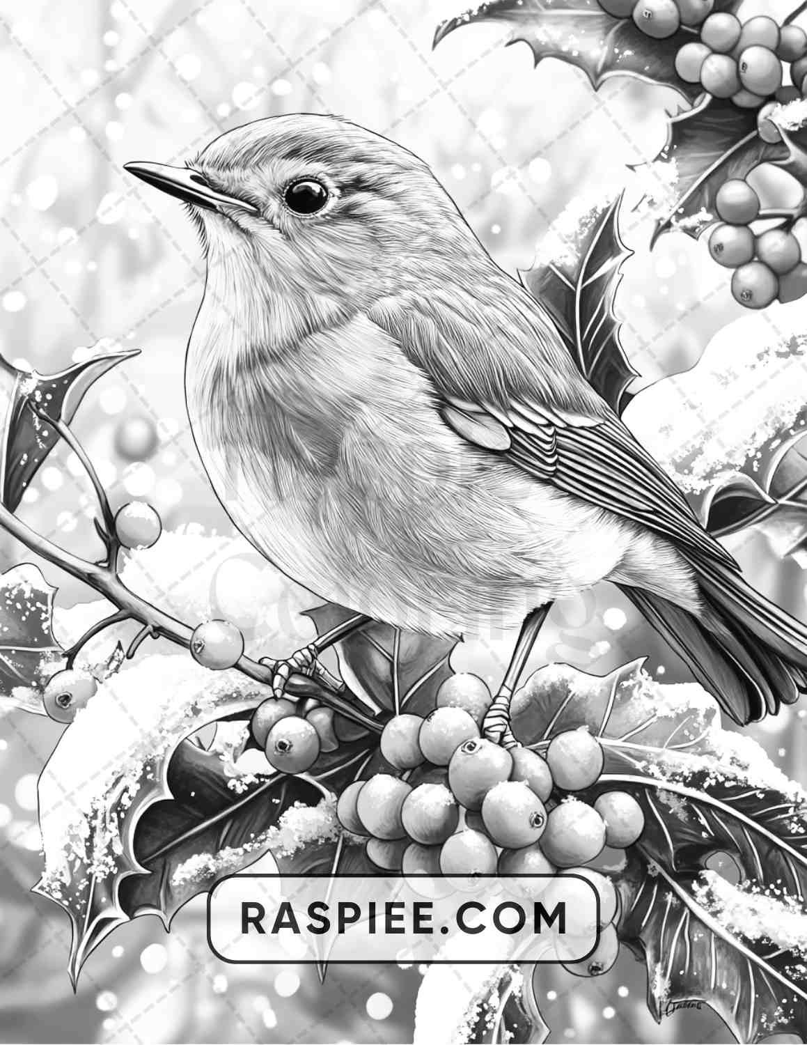 80 Winter Birds Adult Coloring Pages