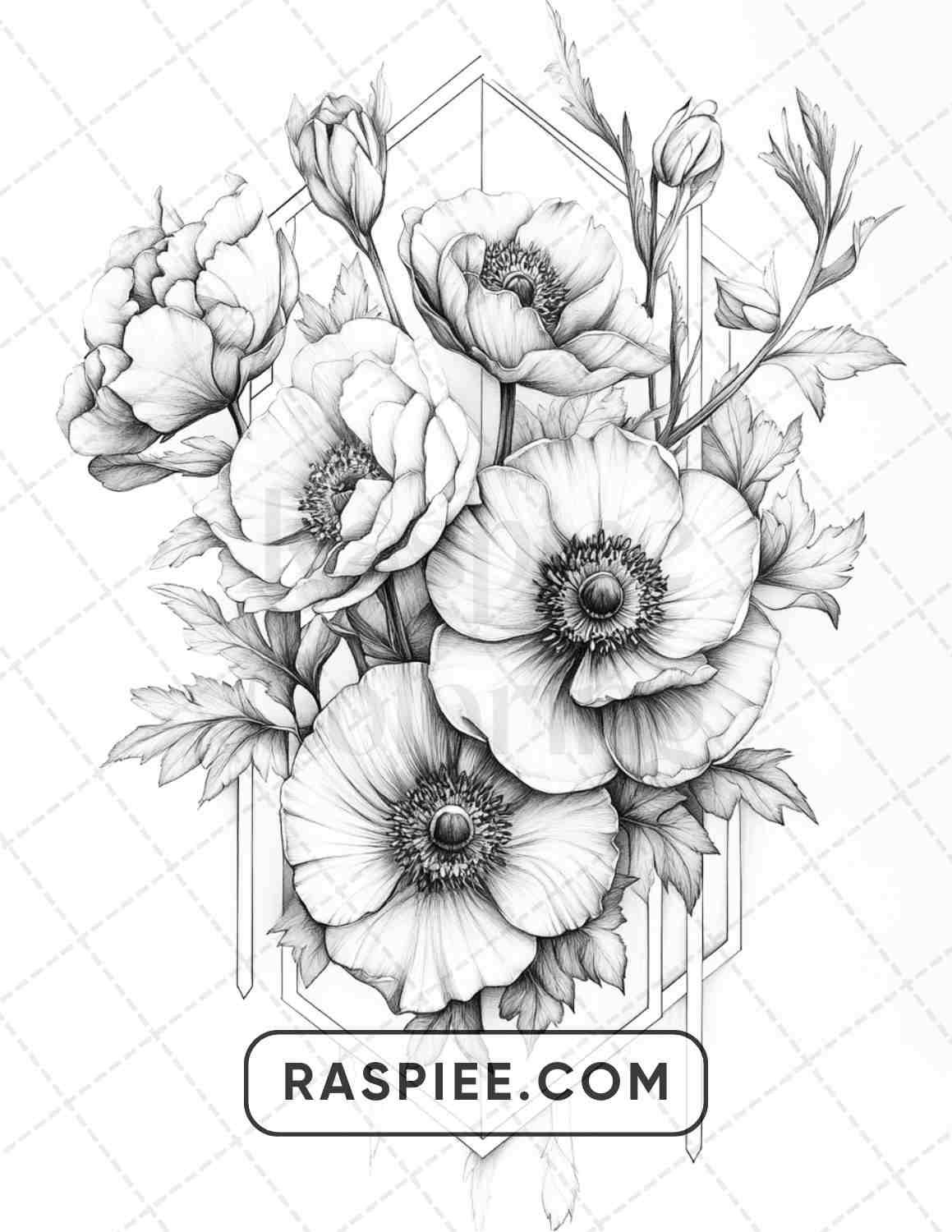 77 Flower Tattoos Adult Coloring Pages - RASPIEE