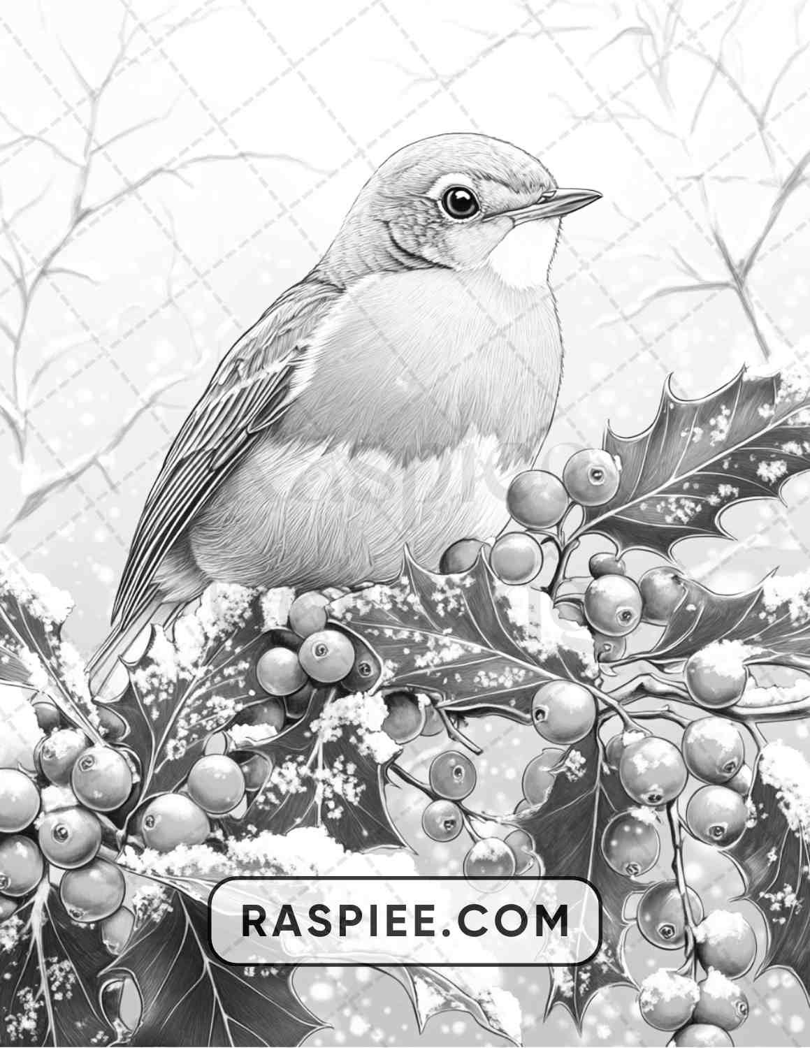 80 Winter Birds Adult Coloring Pages