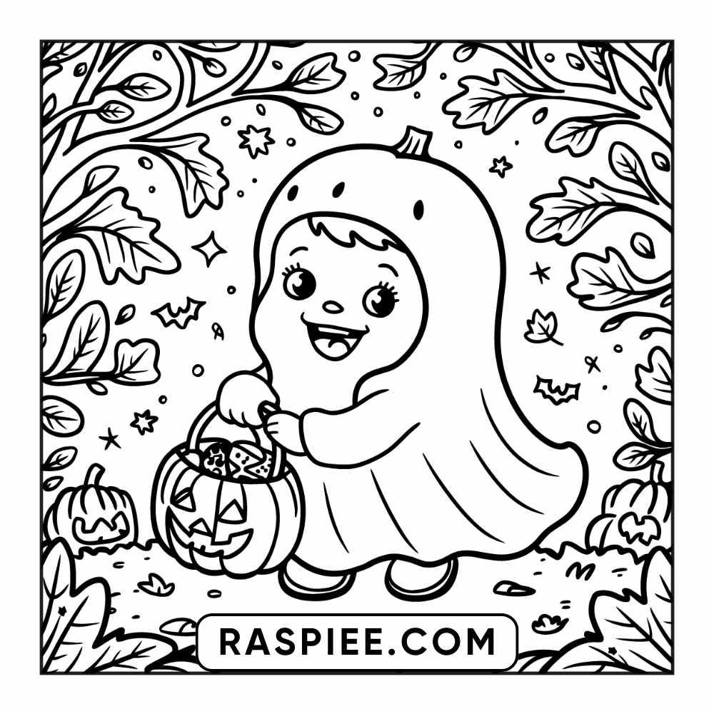 84 Cozy Halloween Bold & Easy Coloring Pages Printable PDF Instant Download - RASPIEE