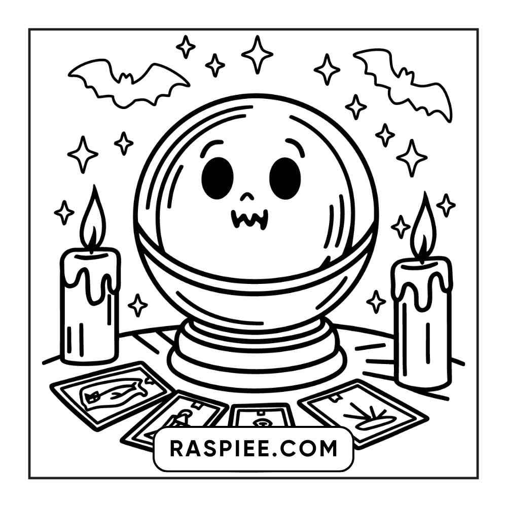 100 Bold and Easy Cute Halloween Coloring Pages Printable PDF Instant Download - RASPIEE