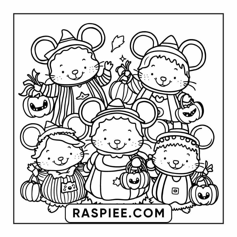 84 Cozy Halloween Bold & Easy Coloring Pages Printable PDF Instant Download - RASPIEE