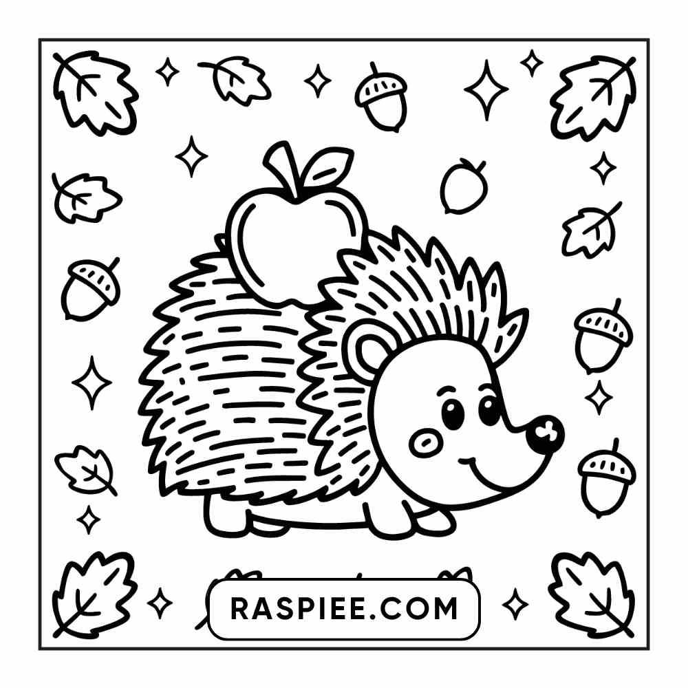 114 Cozy Autumn Bold & Easy Coloring Pages PDF Printable Instant Download - RASPIEE