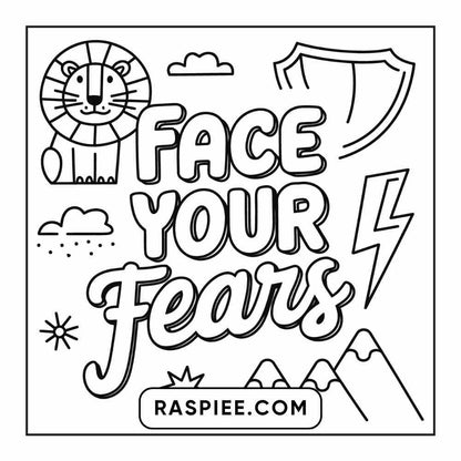 78 Bold and Easy Inspirational Words Coloring Pages Printable PDF Instant Download - RASPIEE