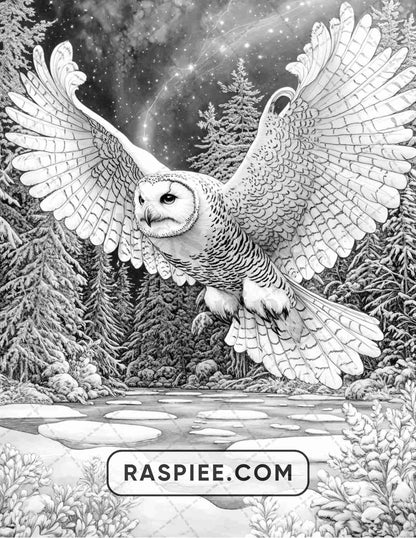 86 Winter Animals Adult Coloring Pages