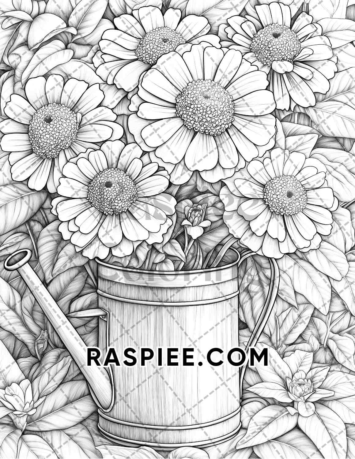 Fall Flowers Adult Coloring Pages Printable PDF Instant Download - RASPIEE