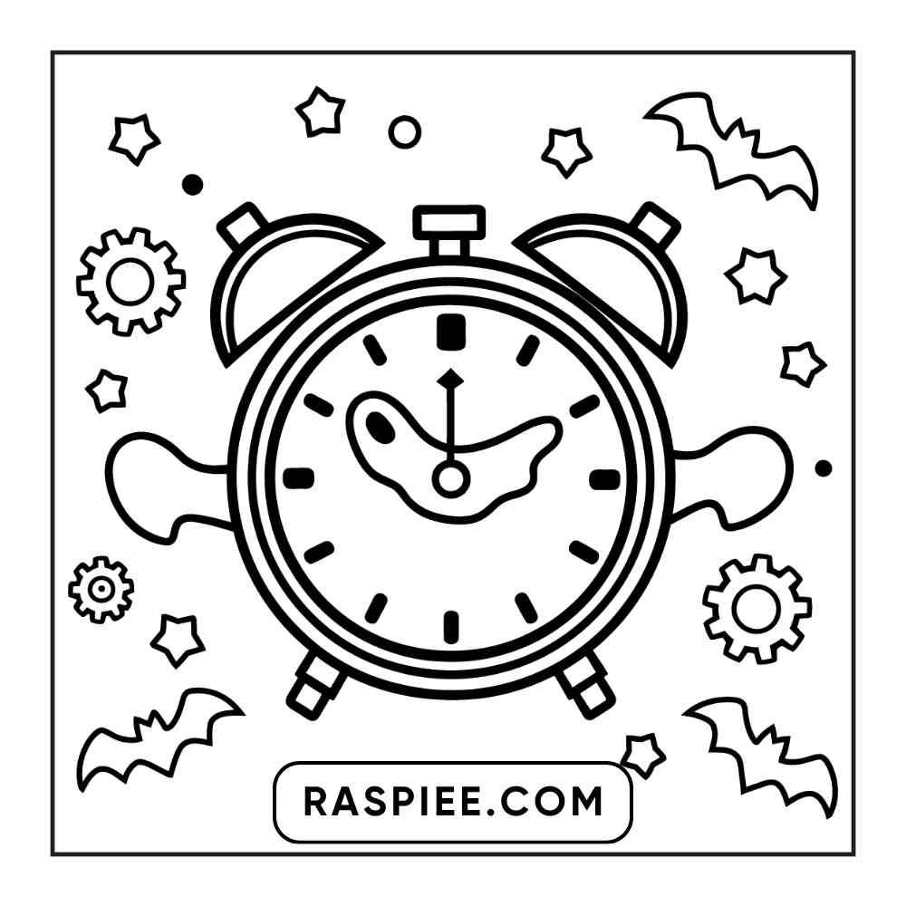 100 Bold and Easy Cute Halloween Coloring Pages Printable PDF Instant Download - RASPIEE