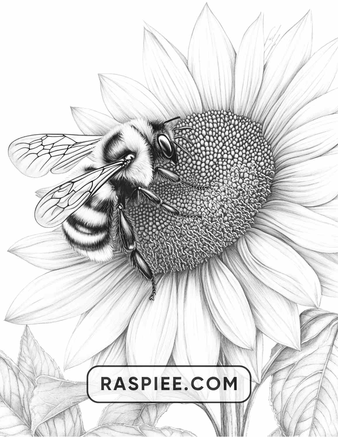 Insects and Flowers Adult Coloring Pages - RASPIEE