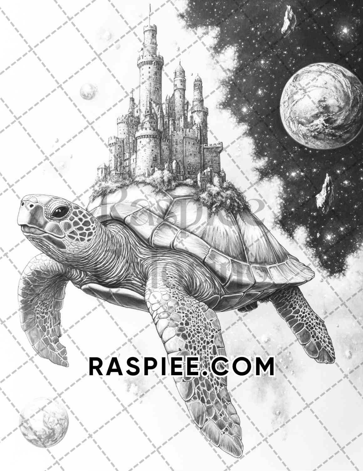 Surreal World Adult Coloring Pages Printable PDF Instant Download