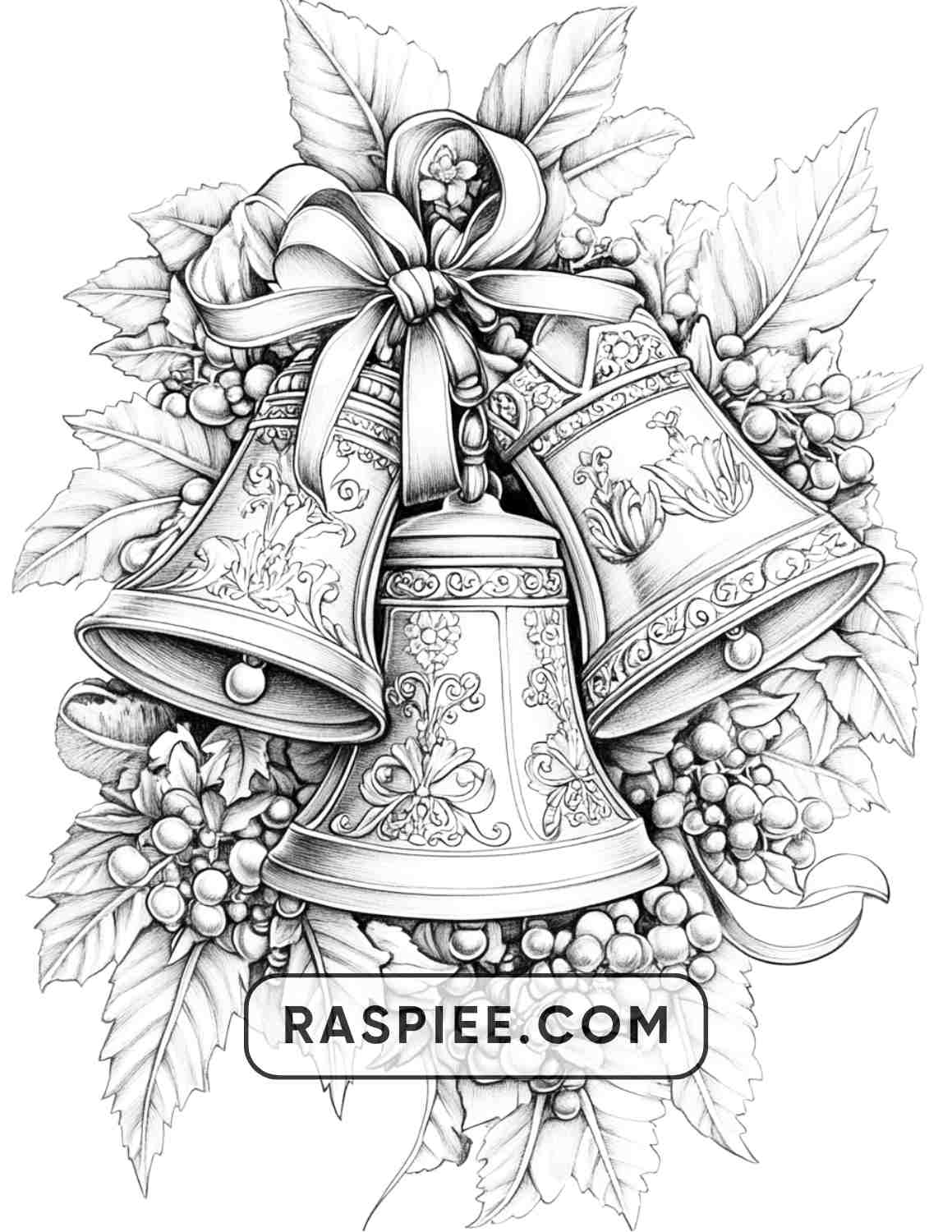 72 Christmas Wreaths Adult Coloring Pages - RASPIEE