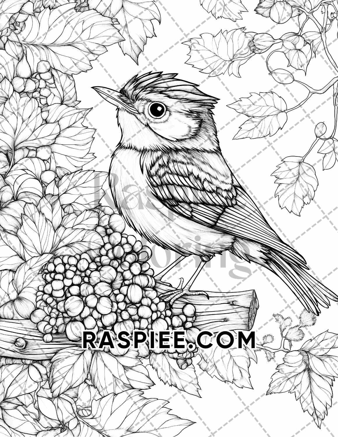 Autumn Charm Adult Coloring Pages Printable PDF Instant Download - RASPIEE