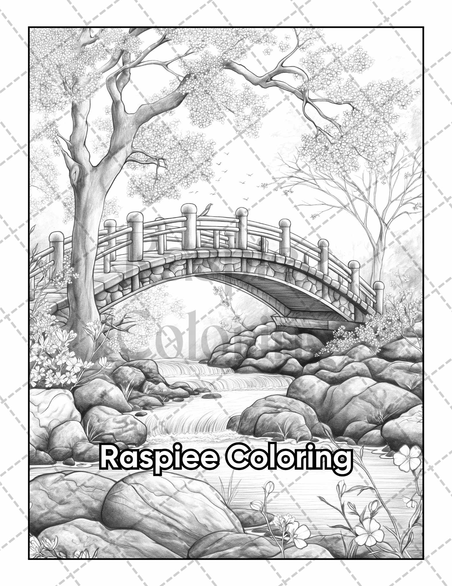 50 Spring Serenity Adult Coloring Pages - Printable PDF Instant Download for Stress Relief