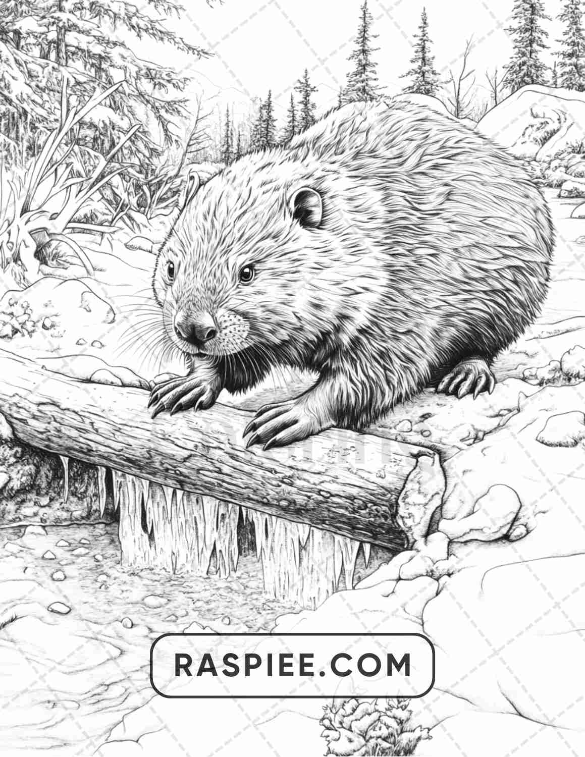 86 Winter Animals Adult Coloring Pages