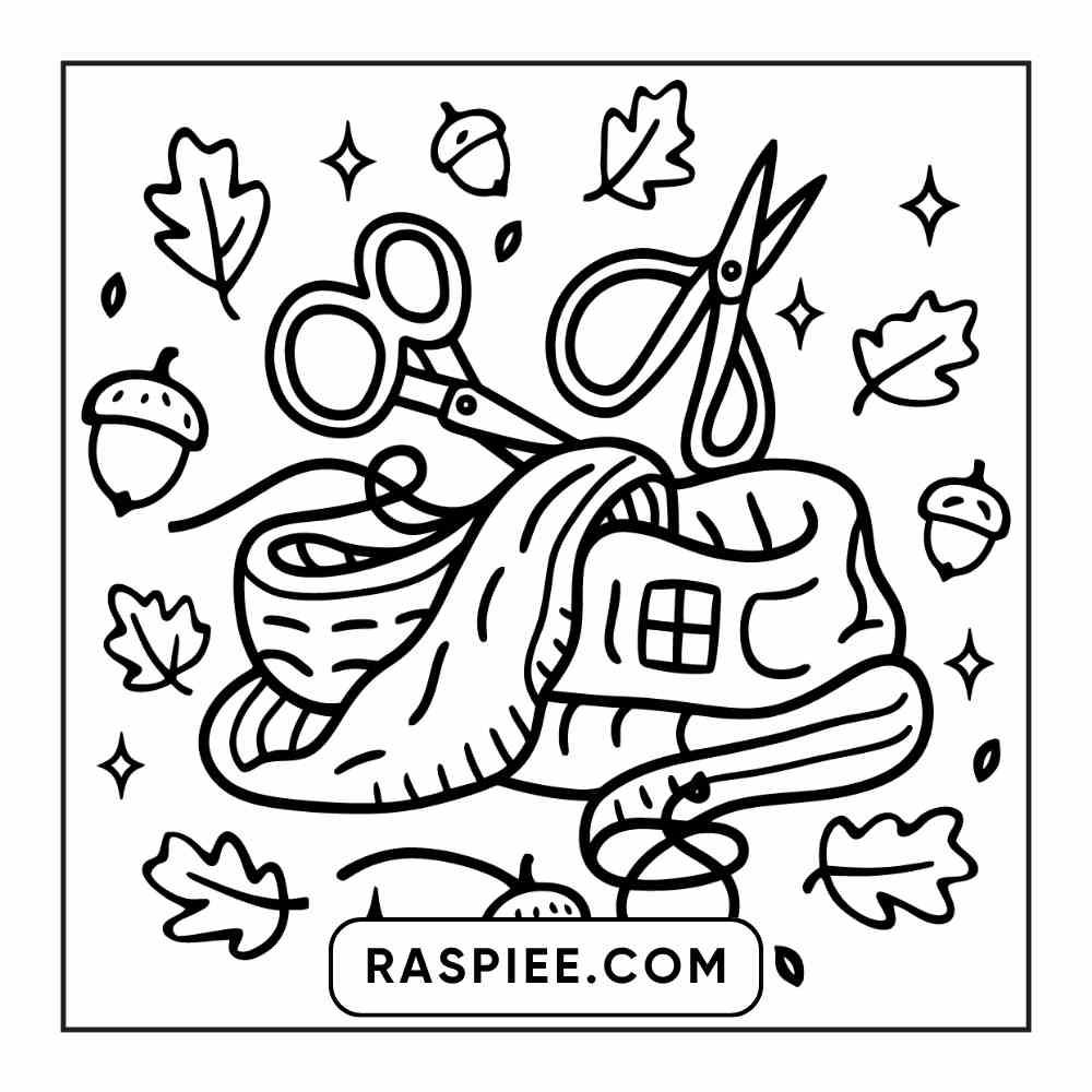 114 Cozy Autumn Bold & Easy Coloring Pages PDF Printable Instant Download - RASPIEE