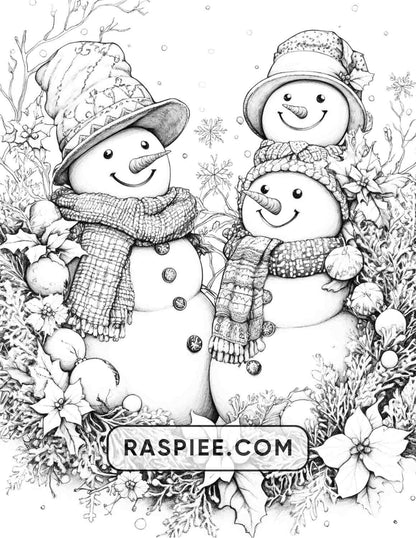 72 Christmas Wreaths Adult Coloring Pages - RASPIEE