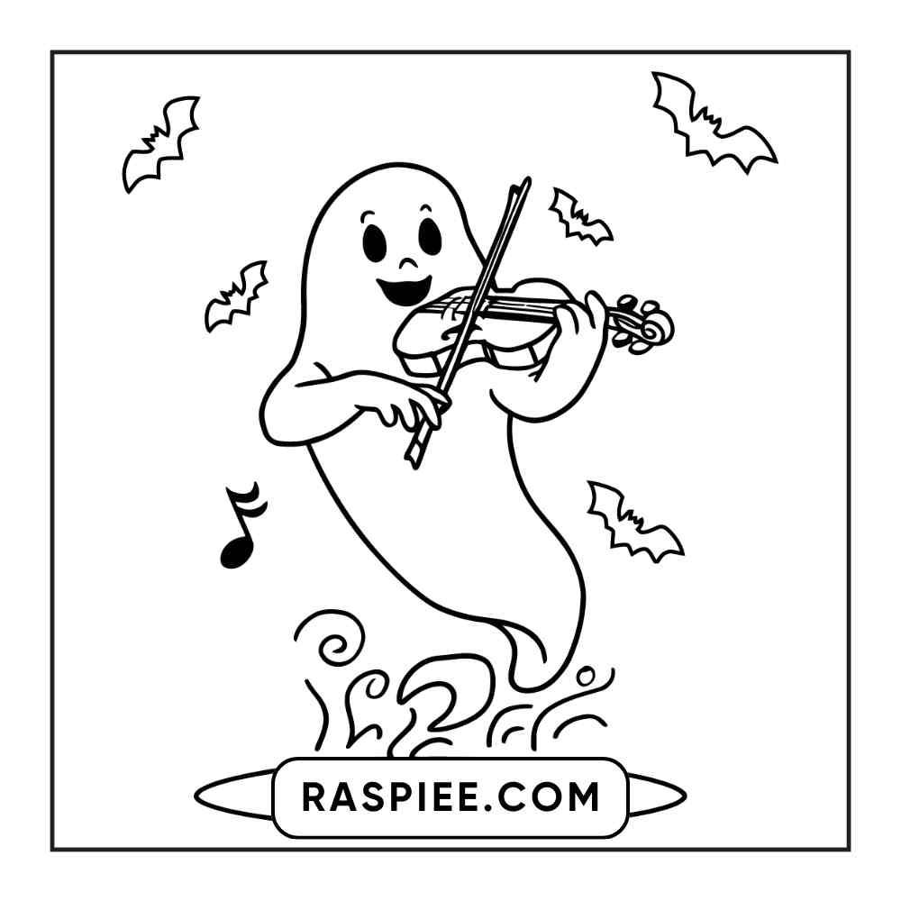 100 Bold and Easy Cute Halloween Coloring Pages Printable PDF Instant Download - RASPIEE