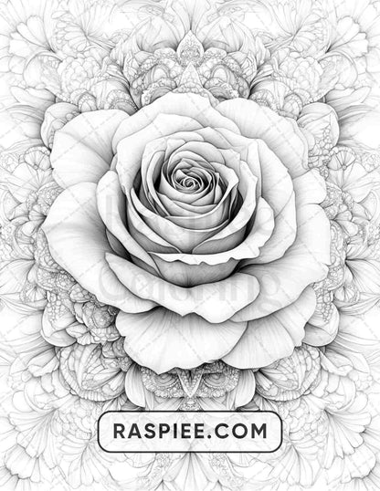 77 Flower Tattoos Adult Coloring Pages - RASPIEE