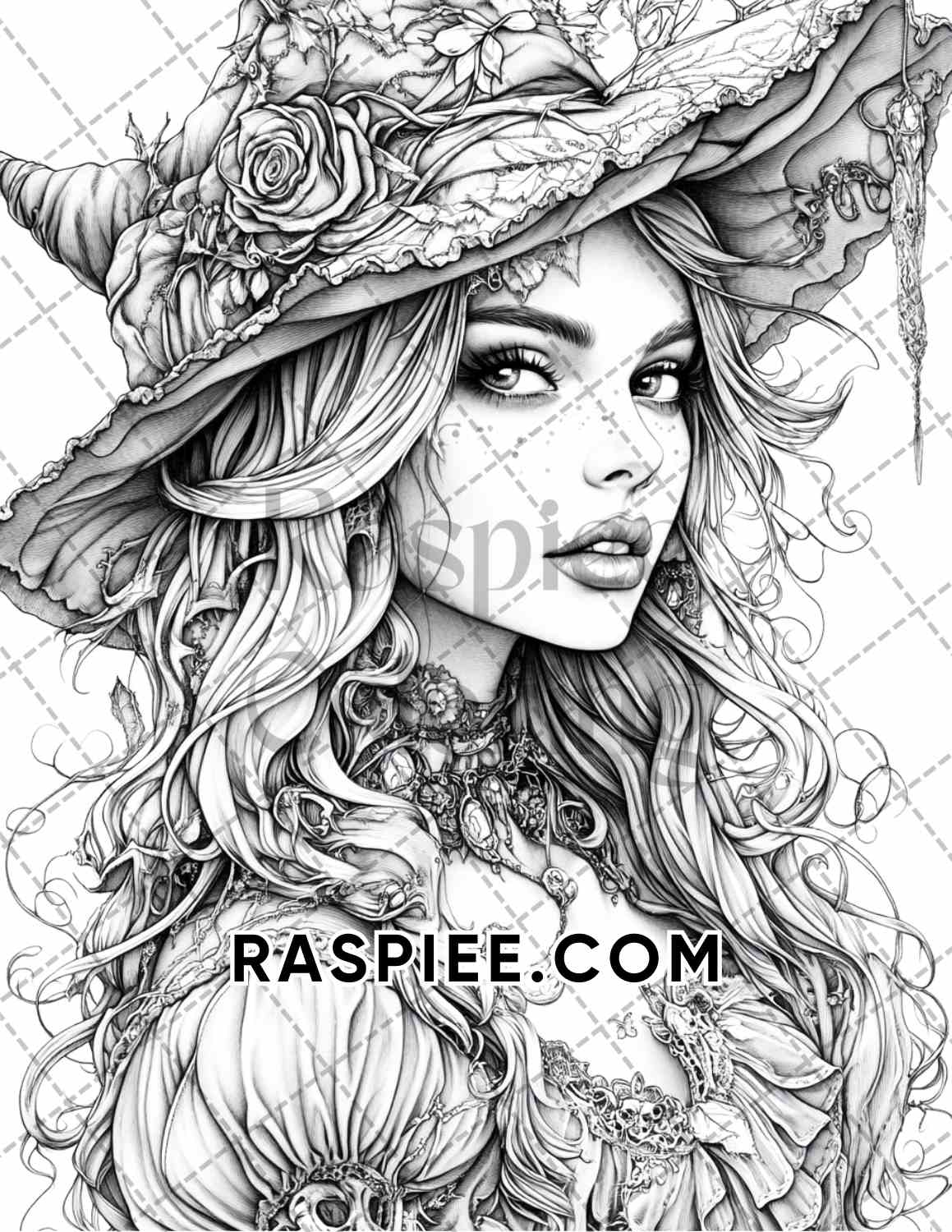 Steampunk Halloween Adult Coloring Pages Printable PDF Instant Download