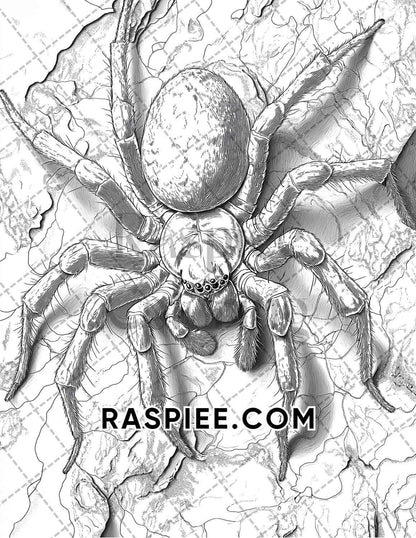 Halloween Surreal Adult Coloring Pages Printable PDF Instant Download - RASPIEE