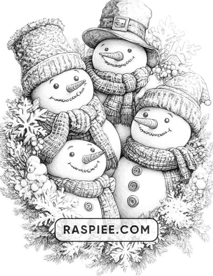 72 Christmas Wreaths Adult Coloring Pages - RASPIEE