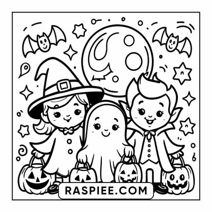 84 Cozy Halloween Bold & Easy Coloring Pages Printable PDF Instant Download - RASPIEE