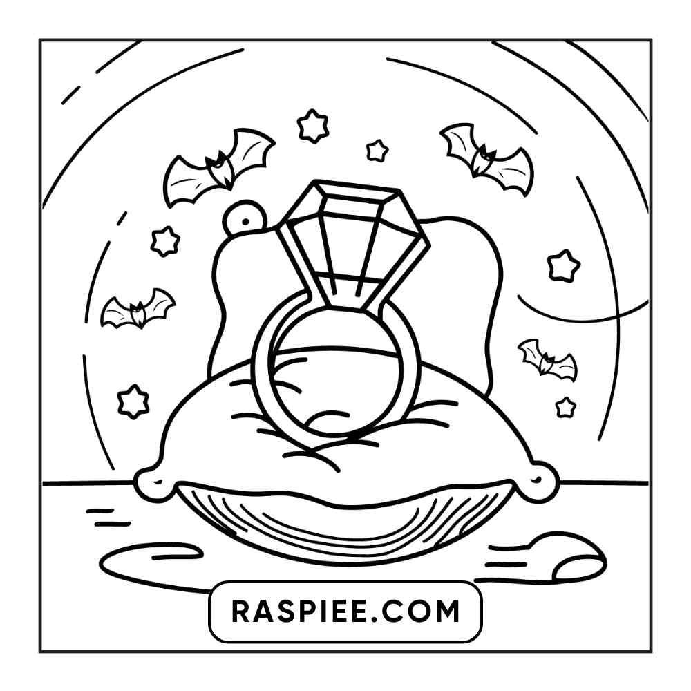 100 Bold and Easy Cute Halloween Coloring Pages Printable PDF Instant Download - RASPIEE