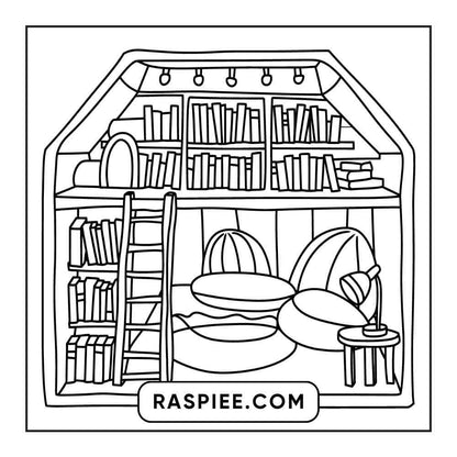 85 Bold and Easy Little Corner Coloring Pages Printable PDF Instant Download - RASPIEE