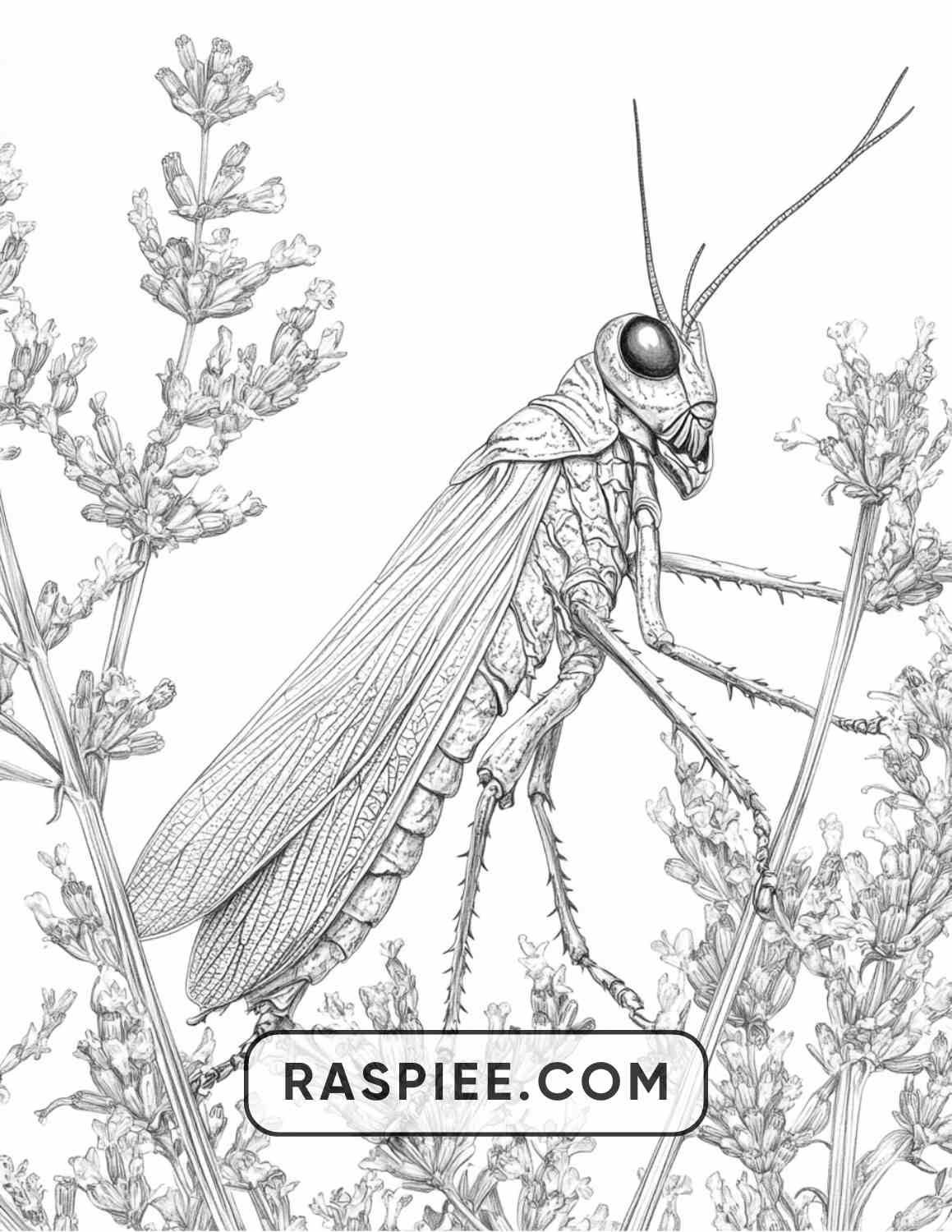 Insects and Flowers Adult Coloring Pages - RASPIEE